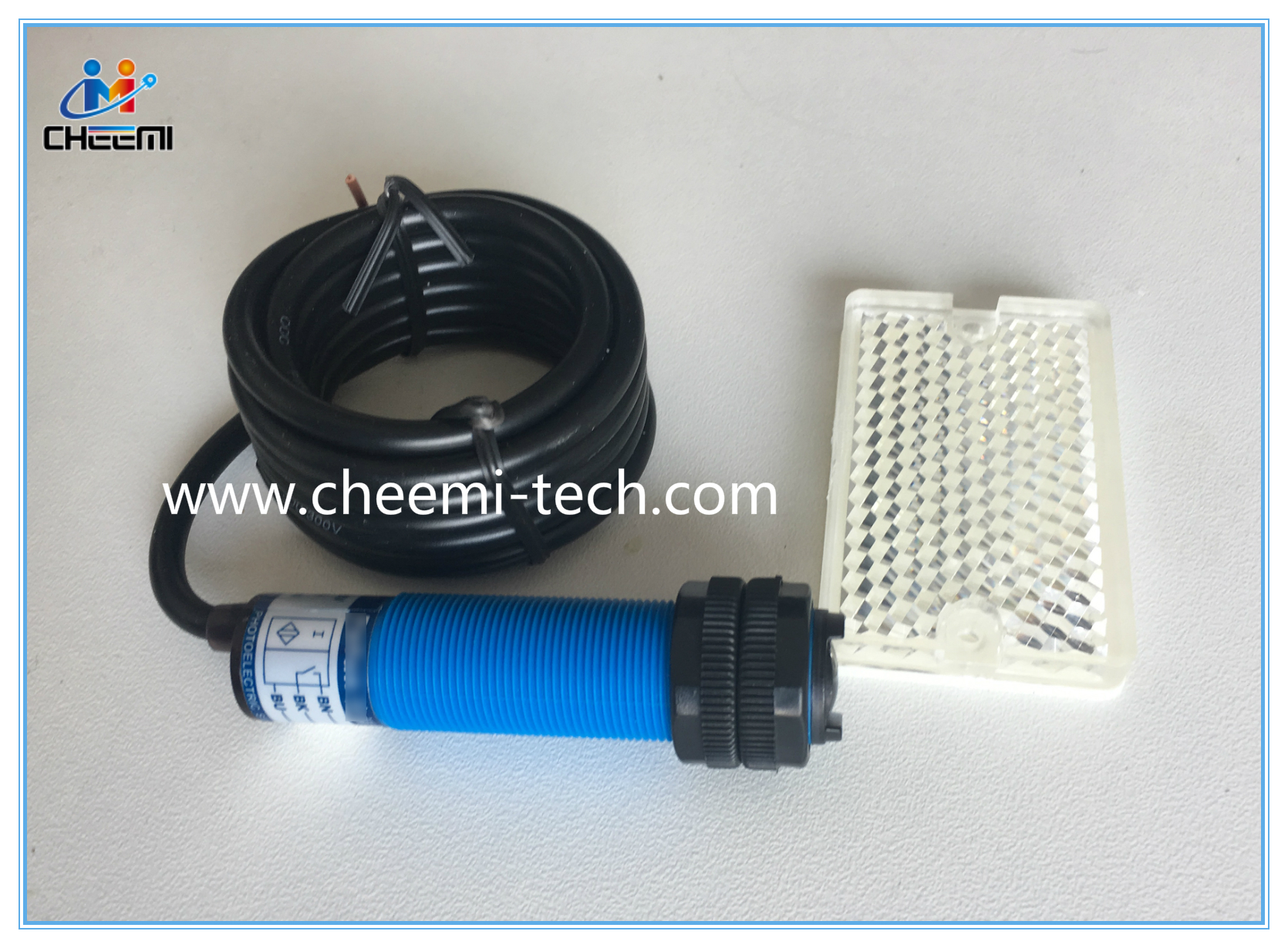 M18 Plastic Housing Photoelectric Switch Retro-Reflective Sensors NPN PNP NO NC Sn 2m