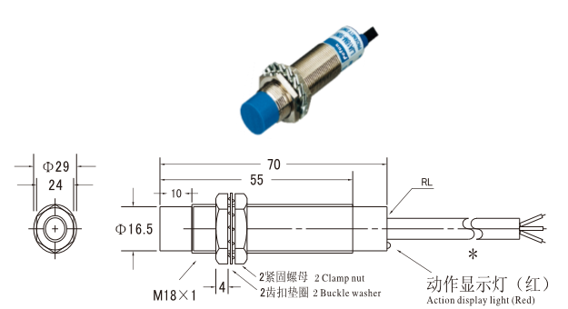 M18 Non-Flush Capacitive Proximity Sensor Switches NPN PNP