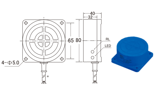 80*80*40 Non-Flush Capacitive Proximity Switch Sensor NPN PNP Sn 40mm