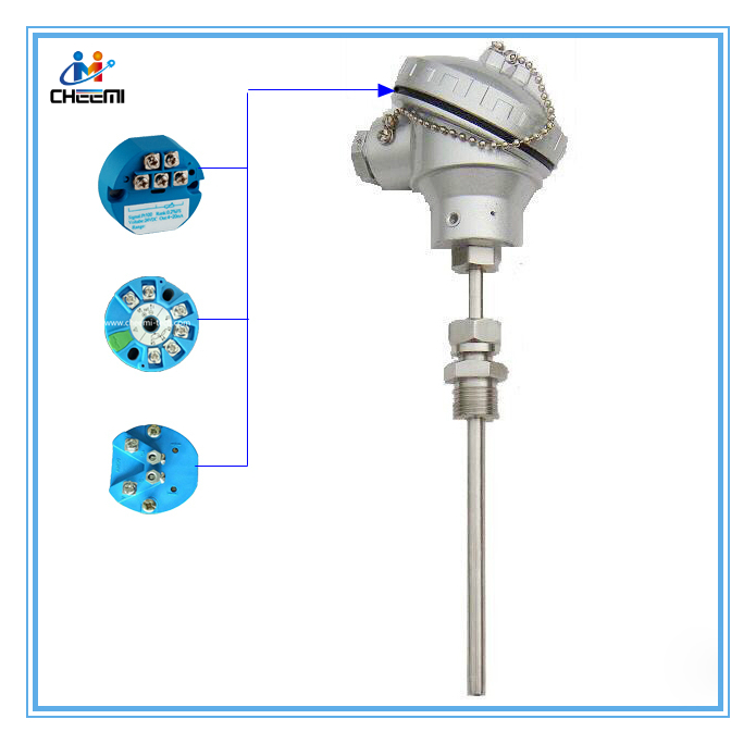 Thermocouple K E J B S T R and RTD Temperature Probes with Terminal Heads