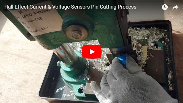Hall Effect Current & Voltage Sensors Pin Cutting Process