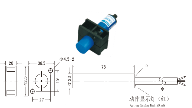 M20 Non-Flush Plastic Capacitive Proximity Sensor Switch NPN PNP Sn 8mm