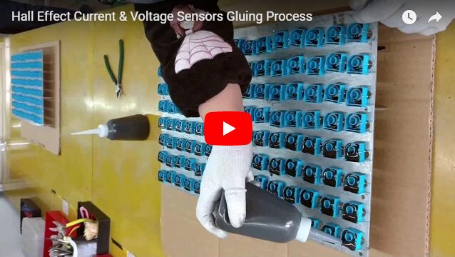 Hall Effect Current & Voltage Sensors Gluing Process